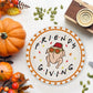Arsemica Friendsgiving Paper Plates, 50 Count Disposable Thanksgiving Dinner Plates, Friendsgiving Party Decor Supplies, Funny F