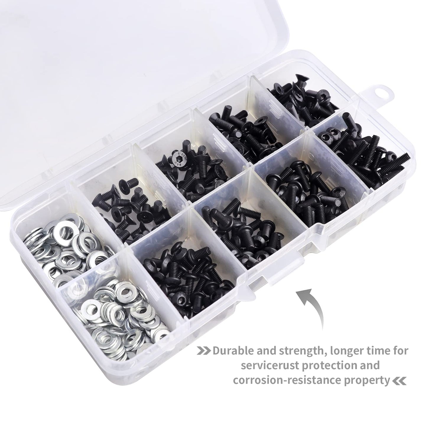 350pcs RC Car Screw Kit Screw Tray & 4-Way Cross Wrench Repair Tools Hardware for Traxxas Arrma Redcat Axial SCX10 Losi Tamiya H