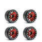 Treal 1.55'' Beadlock Wheels (4P) Aluminum CNC Machined 5-Star Wheels for 1/18 UTB18 and 1/10 RC Crawler Car Axial AX90069 D90 T