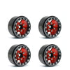Treal 1.55'' Beadlock Wheels (4P) Aluminum CNC Machined 5-Star Wheels for 1/18 UTB18 and 1/10 RC Crawler Car Axial AX90069 D90 T