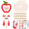 Fennoral 6 Pack Dream Catcher Craft Kit For Kids Paint You Own Apple With Rainbow Dreamcatcher Diy Coloring Wooden Art And Craft