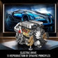 Mould King W16 Engine Building Blocks Set, Combustion Engine Model That Runs, Mini Engine Build Kit For Adults With Battery And Motor, Engineering Construction Stem Toy For Children Boys Girl(952 Pcs)