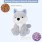 Suzzipals Heatable & Coolable Wolf Stuffed Animals, Cute Microwavable Heating Pad Plushies For Soothing & Relaxation, Stuffed Wo
