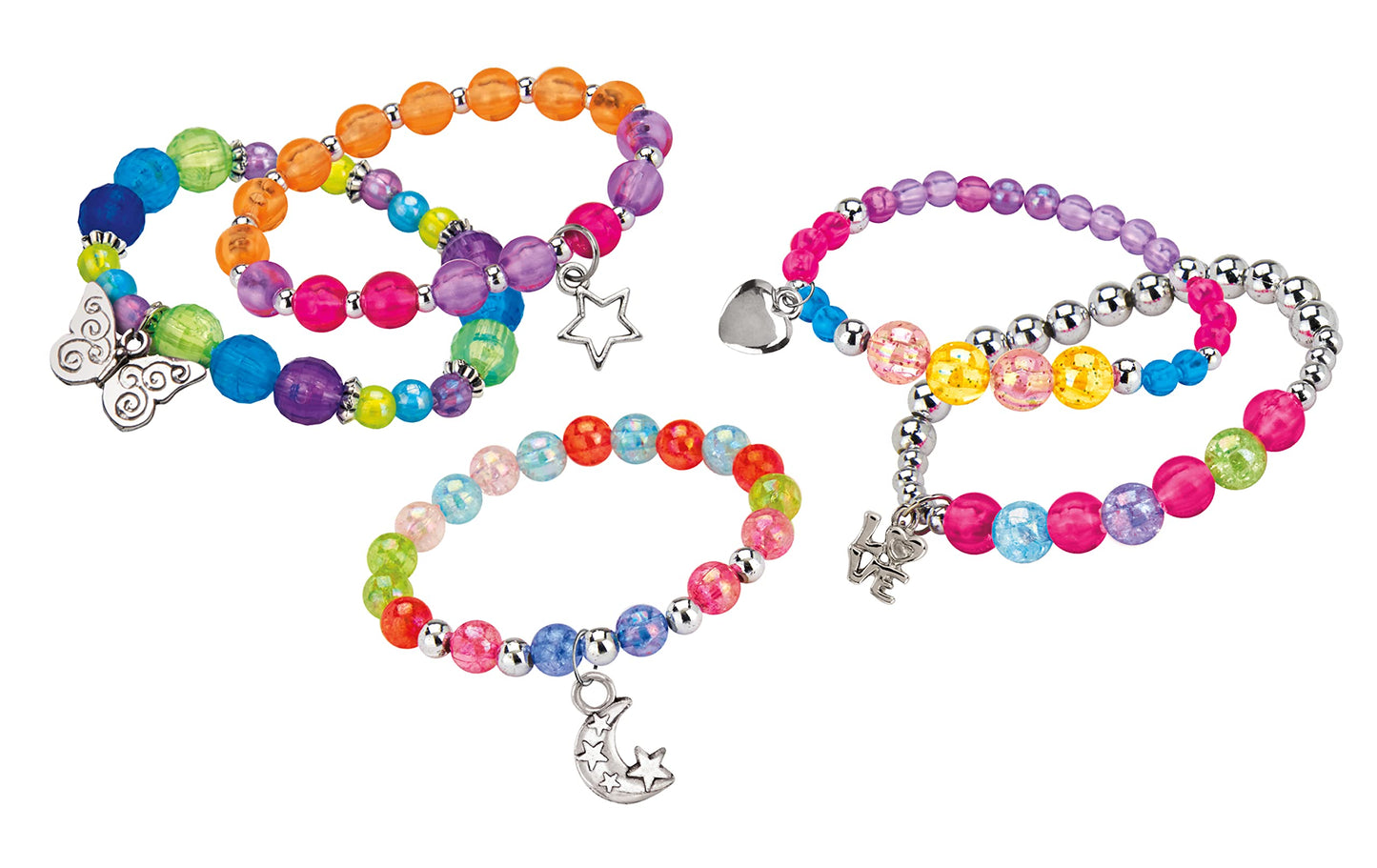 Shimmer 'N Sparkle Charm & Bead Bracelet Maker By Cra-Z-Art - Diy Beaded Charm Friendship Bracelet Making Kit