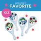 Snowman Paddle Ball Games - Set of 12 - Christmas Toy Game and Stocking Stuffer