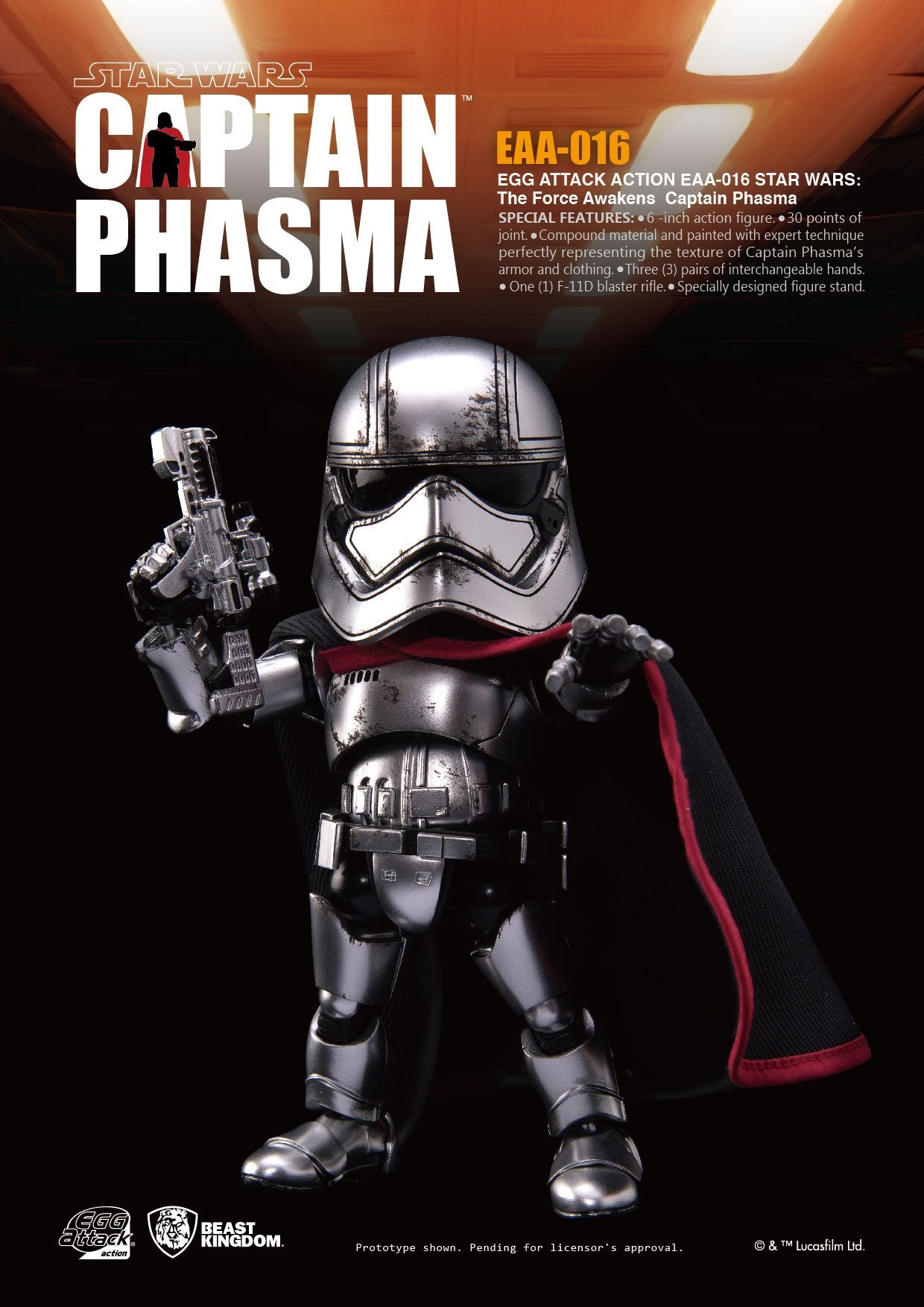 Beast Kingdom Egg Attack Action EAA-016 Captain Phasma Action Figure