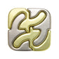Bepuzzled | Square Hanayama Metal Brainteaser Puzzle Mensa Rated Level 6, For Ages 12 And Up