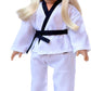 - Yin And Yang - Karate/Tae Kwon Do Outfit Includes Blouse, Pants And 5 Belts - Yellow, Green, Red, Blue And Black - Clothes Fits 18 Inch Doll (Doll Not Included)