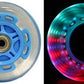 L.E.D. Scooter Wheels With Abec 9 Bearings For Razor Scooters 100Mm Light Up 2-Pack (Blue)