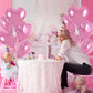 TONIFUL Pink Heart Foil Balloons - 30pcs 18 Inch Light Pink Mylar for Birthday, Valentine's Day, Bridal Shower, Party Supplies