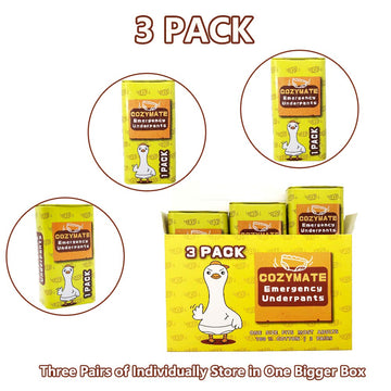 Cozymate 3 Pairs Emergency Underpants In A Can Instant Underwear Travel Out Emergency Underpants In Compact Tin Container White Elephant Gift Exchange Great Funny Gag Gifts For Men Women