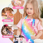 Wernnsai 2 Pack Kids Aprons - Unicorn Kids Art Aprons For Girls Waterproof Toddler Chef Aprons For Cooking Baking Painting Gardening Apron For Kids With Pocket Kitchen Classroom Art Smocks 2-5 Years