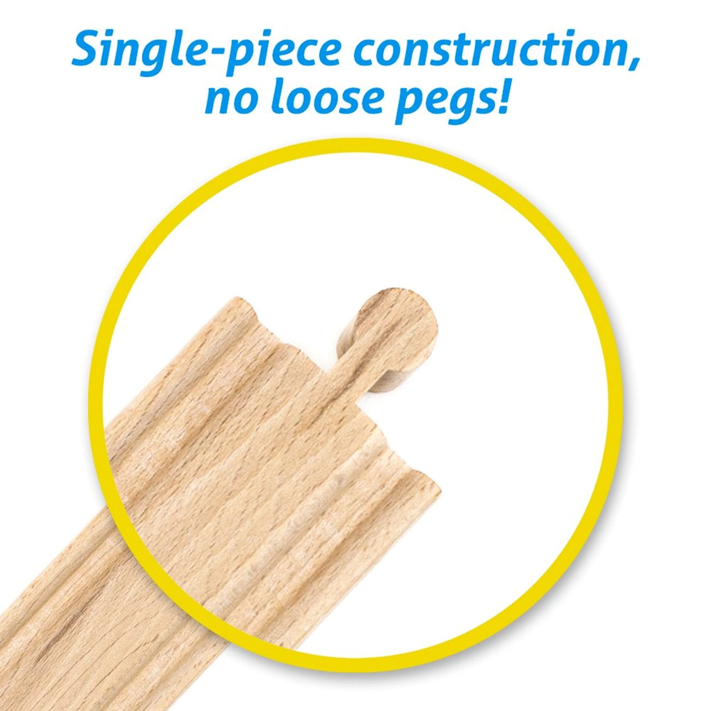 4-Piece 3.5'' Curved Wooden Train Track Value Booster Pack - Compatible with All Major Toy Train Brands by Conductor Carl