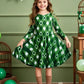 Cosland Girls St Patricks Day Dresses Kids Rhombus Outfits, Green, Small