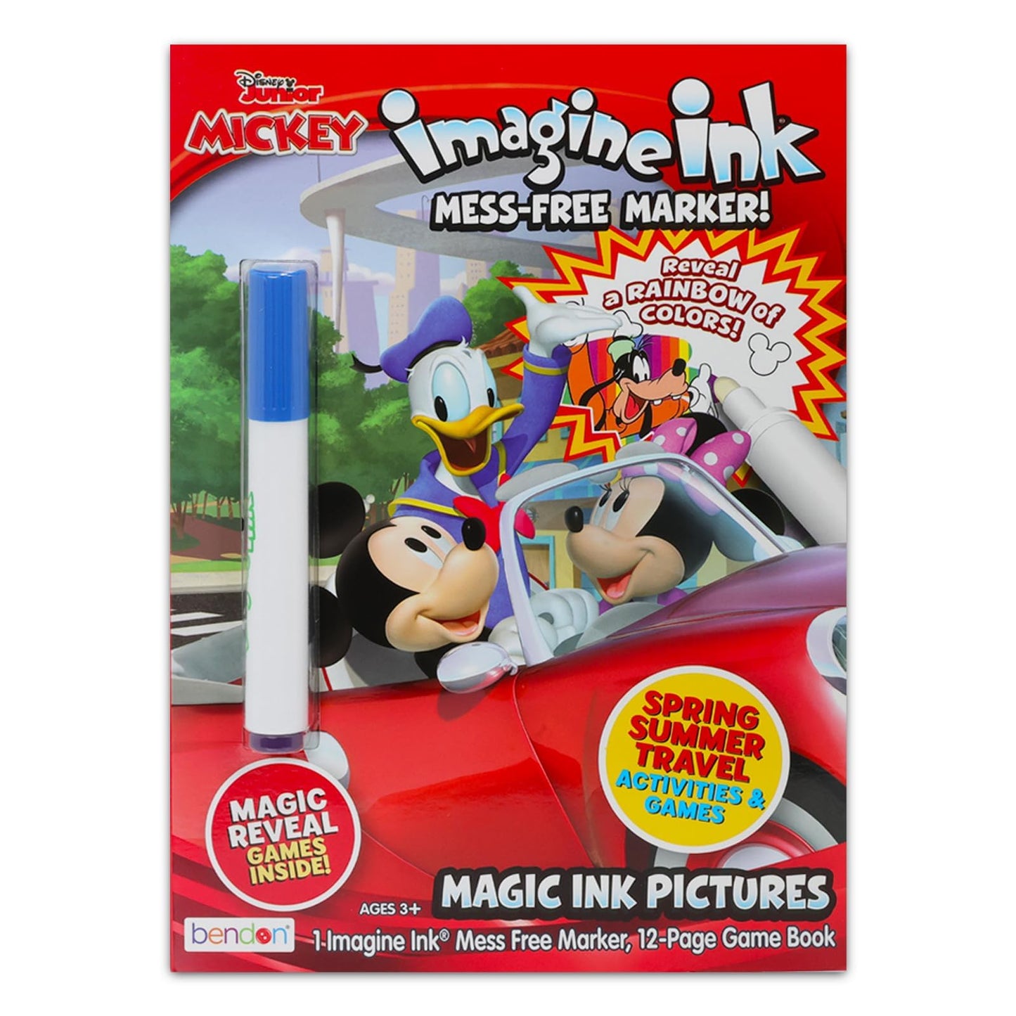 Disney Minnie Mouse Imagine Ink Coloring Book Set - Bundle with 3 Magic Ink Books Featuring 3 Assorted Mess-Free Mickey and Minn