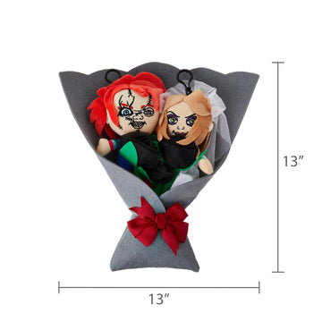 Ruz Valentine'S Day Plush Bouquet With Chucky & Tiffany Characters