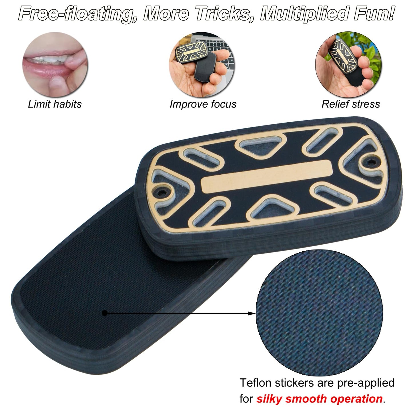 Djuiinostar Silent Fidget Slider (Carbon Fiber ), Silky Smooth Operation, Robust, Big Lightweight, Strong Haptic Feedback, Free-Floating, Premium Fidget Toy, Magnetic Slider, Best Gift Option Dfs-28