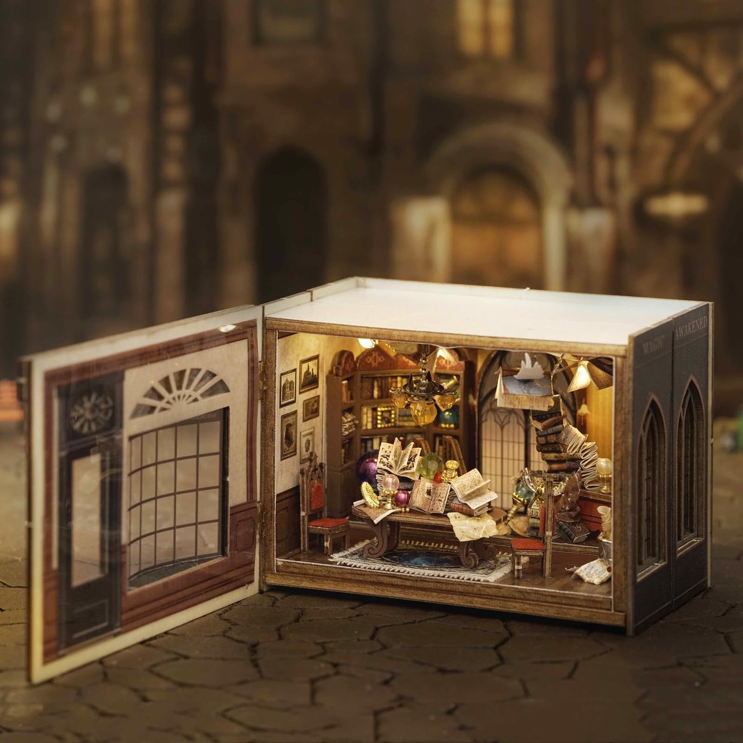 DIY Miniature House Kit  CUTEROOM Mini House Kit for mature-themed to Build  Wooden Dollhouse Making Kit with Furniture  Christmas Birthday Gifts (Magic)