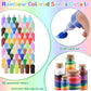 Wettarn 60 Pcs 1.25 oz Sand Art Bottle Kits 60 Colors of Sand Art Rangoli Colors for Painting DIY Drawing Favor Diwali Wedding D