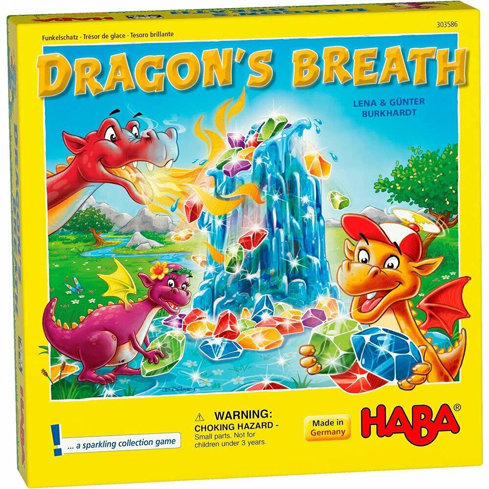 HABA Dragon's Breath Board Game - Multi-Color Cardboard & Plastic - Award-Winning Family Game for Ages 5+ - Model 303586