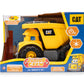 CAT Construction Toys, Junior Crew Lil' Movers Remote Control Truck, RC Car + Dump Truck, Working Headlights, with Child Friendl