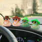 Wonuu Car Dashboard Rubber Duck Ornament, Car Decoration Colour Ducks Accessories With Mini Hat Necklace And Sunglasses, G-Brown