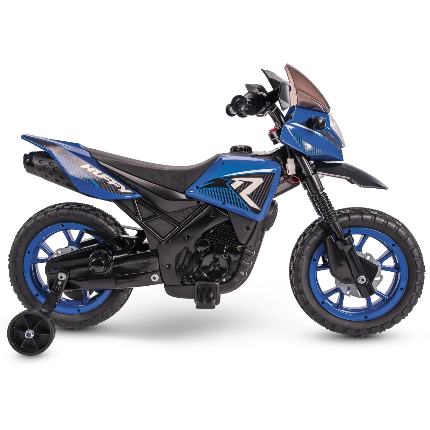 Huffy Ride On Motorcycle for Kids, Ideal for Ages 2-5 Years, 6V Rechargeable Battery, Training Wheels, Realistic Engine Sounds,