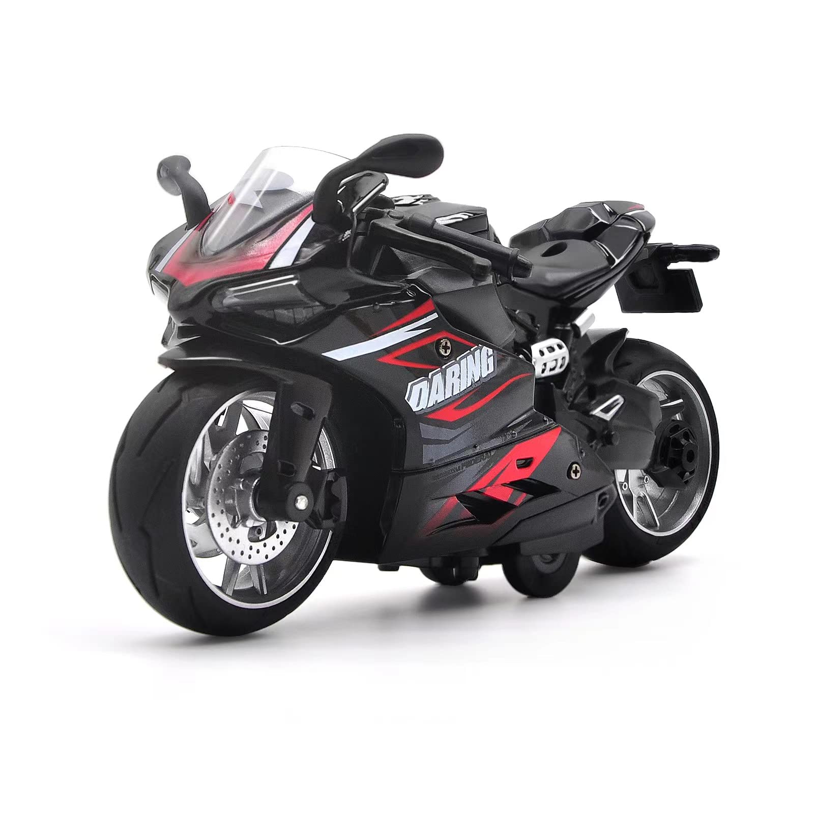 Toy Motorcycle,Pull Back Motorcycle Toy With Sounds And Lights ,1:12 Scale Motorcycle Model Toy For Kids, Pull Back Vehicle For 