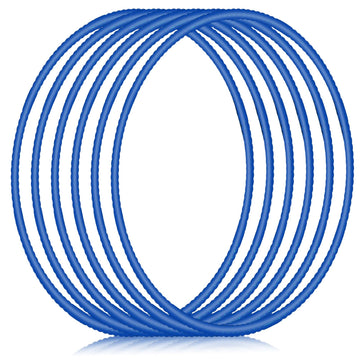 Shappy 6 Pcs Exercise Hoop Detachable Adjustable Plastic Toy Playground Toys Colored Hoop Circles For Teens Games Gymnastics Dog Agility Equipment Party Decor(28 Inch,Royal Blue)