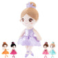 Gloveleya Baby Girl Gifts Dolls Soft Plush Toy Ballet Girl Doll Pale Purple 14 Inches With Gift Box