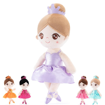 Gloveleya Baby Girl Gifts Dolls Soft Plush Toy Ballet Girl Doll Pale Purple 14 Inches With Gift Box