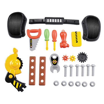 Toy Chef Kids' Pretend Tool Workshop Set - Screwdrivers, Hammer, Wrench, Screws & More Hand Tools for Boys & Girls - 31 Pieces C