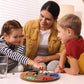 12-Inch Wooden Chinese Checkers Set - Classic Round Design With 60 Acrylic Marbles In 6 Vibrant Colors - Includes 12 Bonus Spare Marbles - Family Strategy Board Game For Kids And Adults