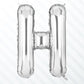 Flyloons Silver H Alphabets Letter Foil Balloons Perfect for Birthday Decoration Items, Anniversary, Bachelorette, Wedding, Fare