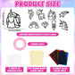 QOUBAI 32 Sets Unicorn Rainbow Suncatchers Craft Kit DIY Window Stained Glass Effect Diamond Star bow Paper Crafts Home School C
