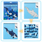 3Pcs Sticker Paint Number Books Crafts For Kids Ages 4-8,8-12 Animal Dinosaur Ocean Sticker Book Stickers For Kids Boys Girl Adults For Birthday Party Favors Gift Travel Toy Daycare Activity