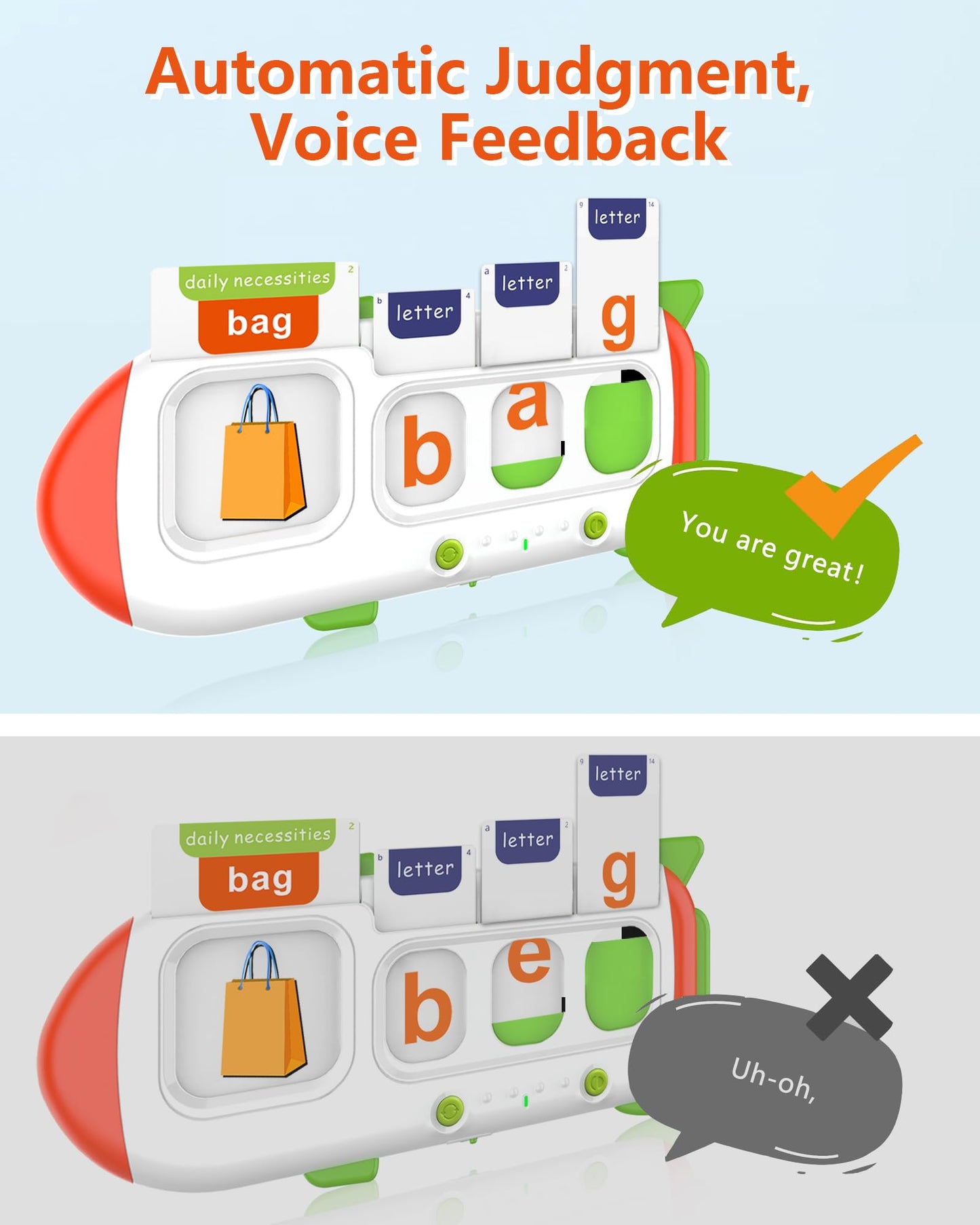 Zikaquqi Spelling&Talking Flash Cards For Toddlers 3-8 Years Old - Speech Therapy With 107 Sight Words - Sensory Toys For Kids W