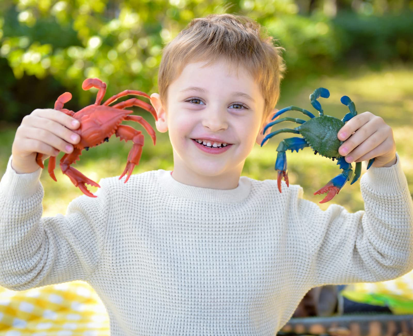 Gemini&Genius 2Pcs Crabs Marine Animal World Sea Animal Action Figure Ocean Model Toy Educational, Role Play, Cake Toppers, Swimming Toys, Bath Toys, Christmas Stocking Stuffers For Kids