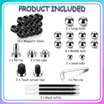 Vndueey Fidget Pen, Magnetic Pen Decompression Toy, Fidget Magnet Metal Pen For Writing, Best Gifts For Teenage Boys Girls, Fidg