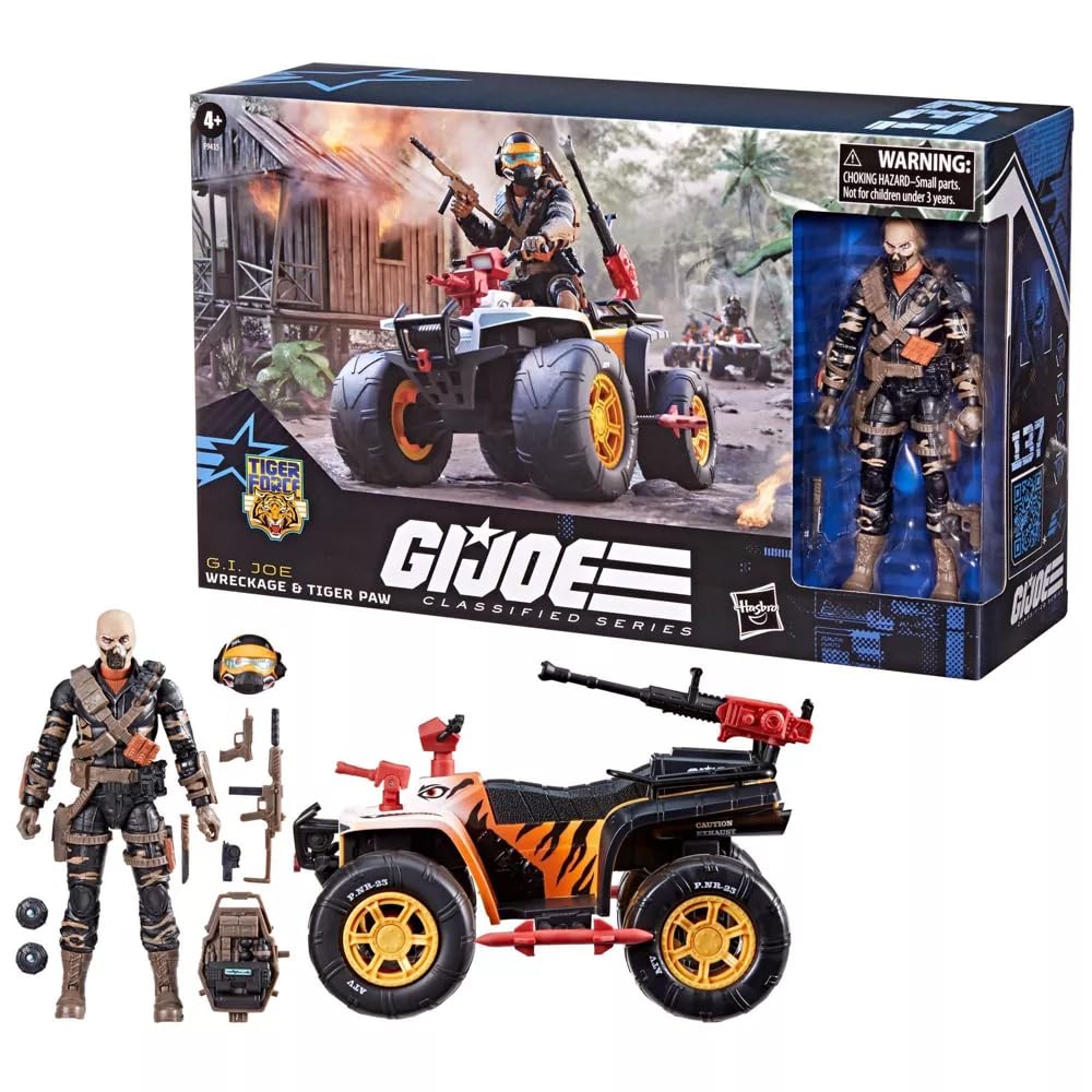 G.I. Joe Classified Series Tiger Force Wreckage Action Figure and Tiger Paw ATV - limited availability