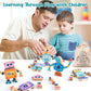 HAPGFS Wooden Robot Building Blocks Set - STEM Toys for Toddlers, 28 Pcs Montessori Fine Motor Skills Playset, Medium Size