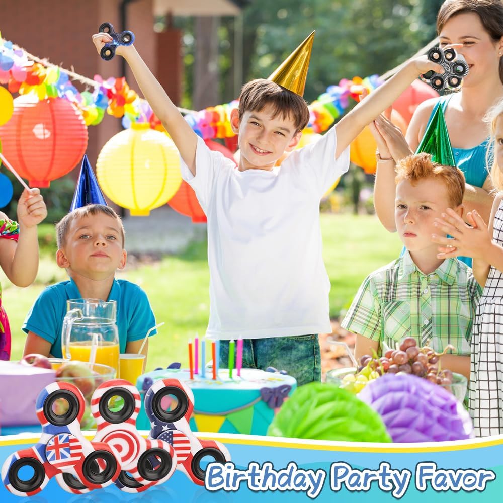 12PCS Fidget Spinner Toy Pack for Kids mature-themeds  Metal Tri-Spinner Fidget Toy Set  Hand Spinner for Stress Relief  Holiday Stocking Stuffer  Party Supplies Goodie Bag Stuffers Classroom Prizes