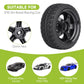 Hobbyfire Pre-Glued Od 2.6'' 12Mm Hex Wheels Rims And Rubber Tires For Traxxas Tamiya Hpi Hsp Redcat Rc 1/10 On Road Racing Car,