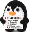 CryCarrot Teacher Appreciation Gifts Positive Crochet Penguin, Mini Funny Appreciation Thank You Teacher Gifts for Women Men End