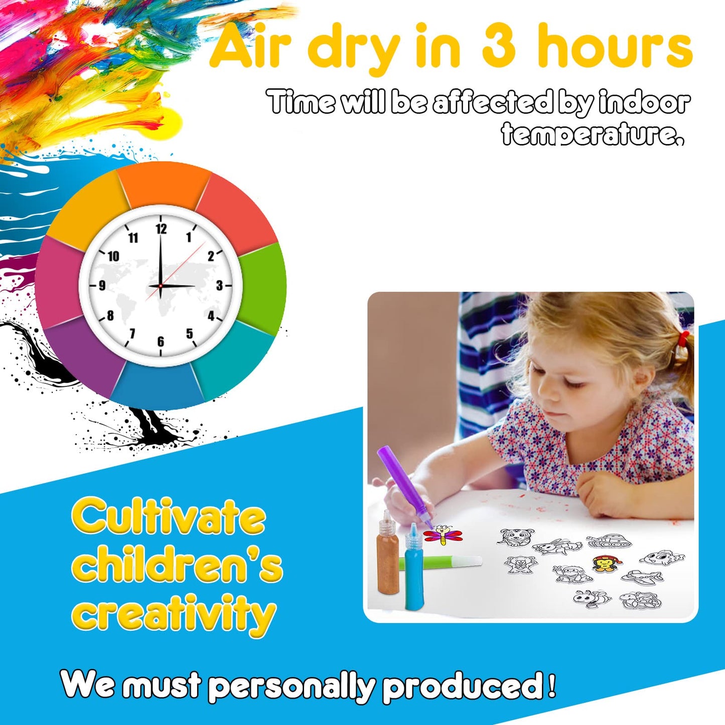 CAPKIT 36Pcs Suncatcher Kits for Kids, Window Art Kids Crafts, 11 Paints for Creative DIY, Arts and Crafts Gift for Kids Childre