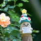 Qyqkfly 1 Pcs Positive Mini Funny Potato Holding Card Crochet Easter Birthday Christmas Mom Dad Sister Friend Wife Husband Colle