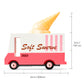 Candylab Toys CANDYCAR Wooden Food Truck Collection - Ice Cream Van  enhanced Handcrafted Beech Wood Toy Car