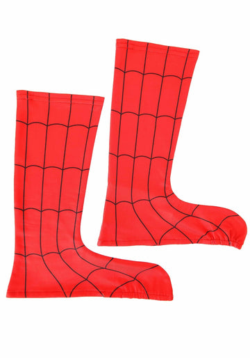 Spider-Man Toddler Costume Boot Covers | Superhero Accessories Standard Red