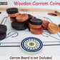 Toyshine Carrom Playing Coins And Powder For Kids And mature-themed| 24 Wooden Coins | 1 Striker | 1 Urea Powder Sstp Multicolor