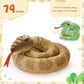 Morismos Giant Snake Stuffed Animal Mommy With Babies, Realistic Stuffed Snakes Plush Toy, 80' Long Brown Boa Constrictor For Kids, Girls, Boys, Halloween, 3 Snake Babies, 3 Snake Eggs